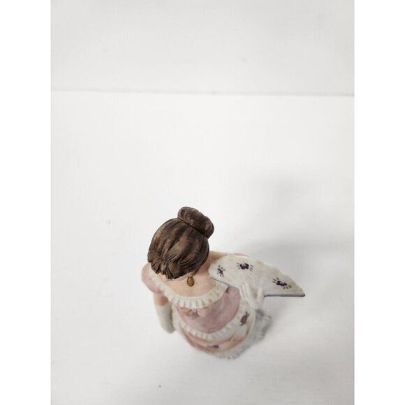 Vintage Homco Victorian Lady With Fan Shall We Dance Figurine Porcelain #1421 - Picture 4 of 11